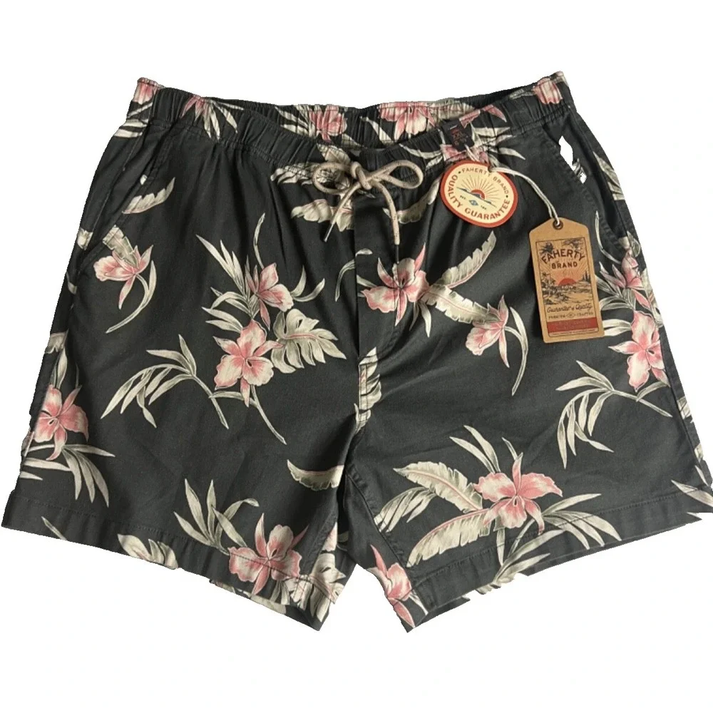 Faherty Mens Essential Drawstring Short XXL (42) Orchid 6.5